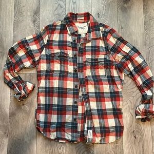 Red white and blue A&F flannel
